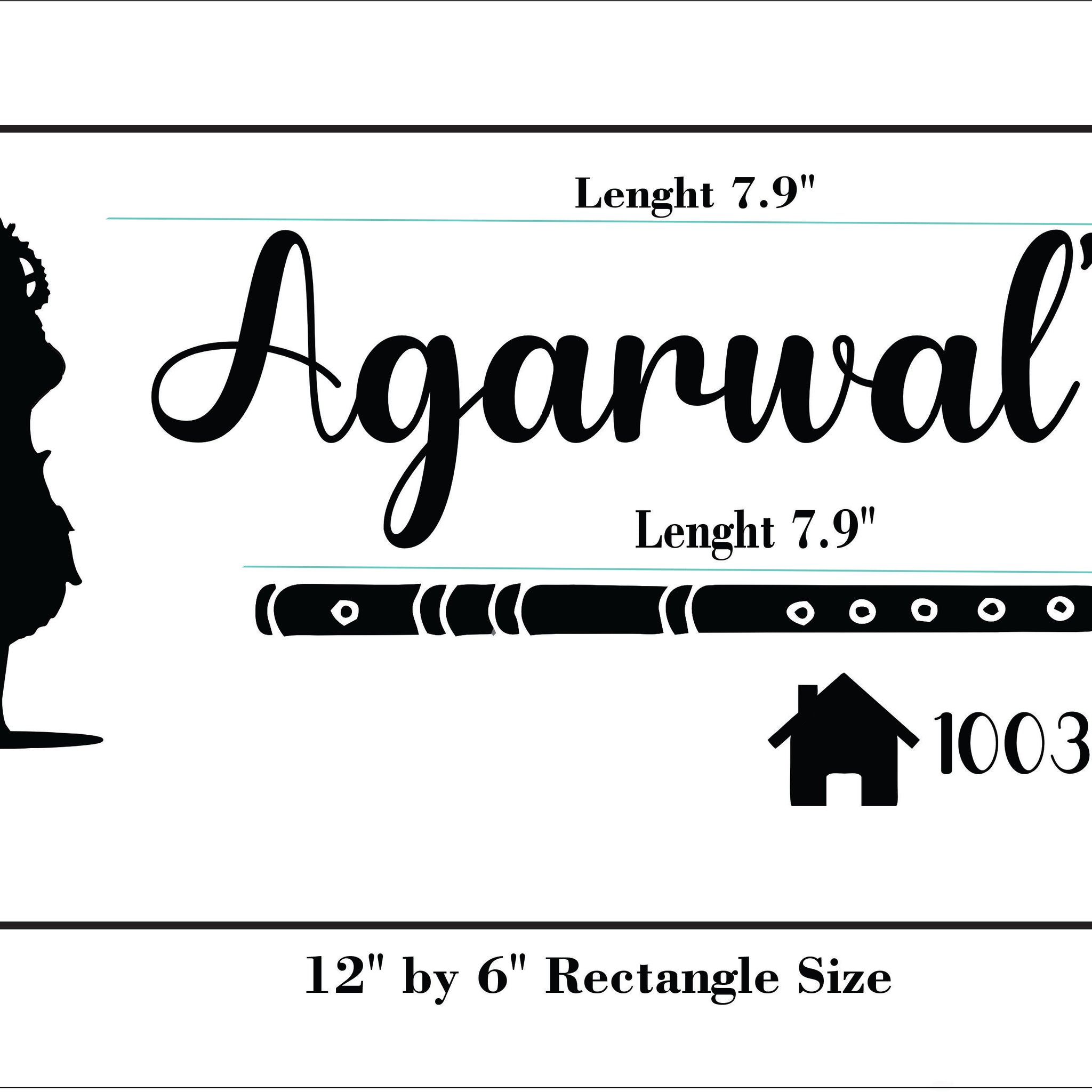 Customize Nameplate Base + Acrylic Name (Design 2)