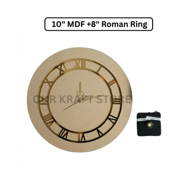 10 inch Roman Ring Clock Set
