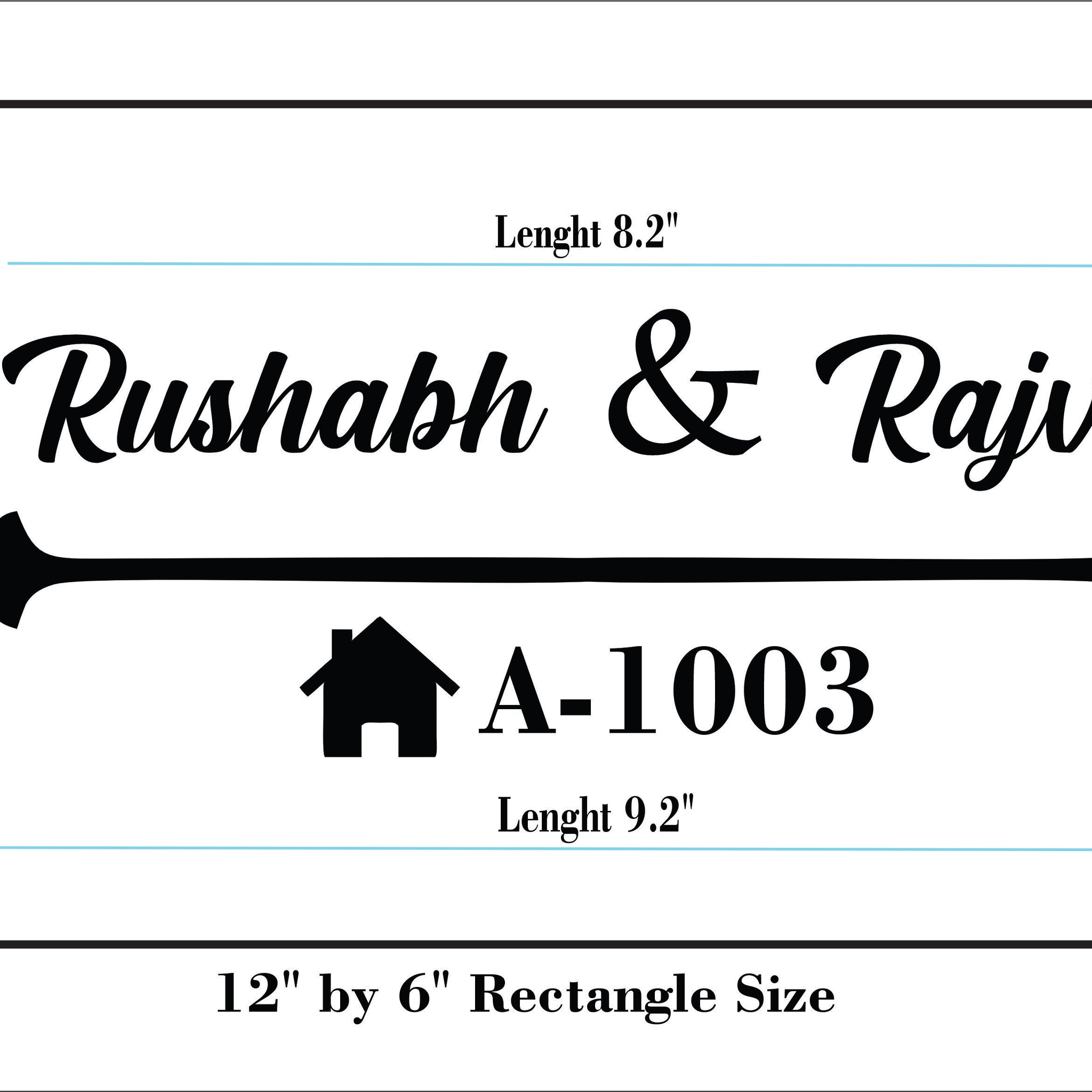 Customize Nameplate Base + Acrylic Name (Design 7)