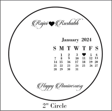 Custom Metal Sticker - Calendar