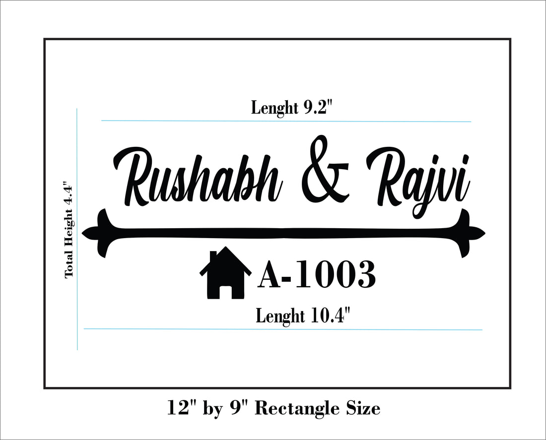 Customize Nameplate Base + Acrylic Name (Design 7)