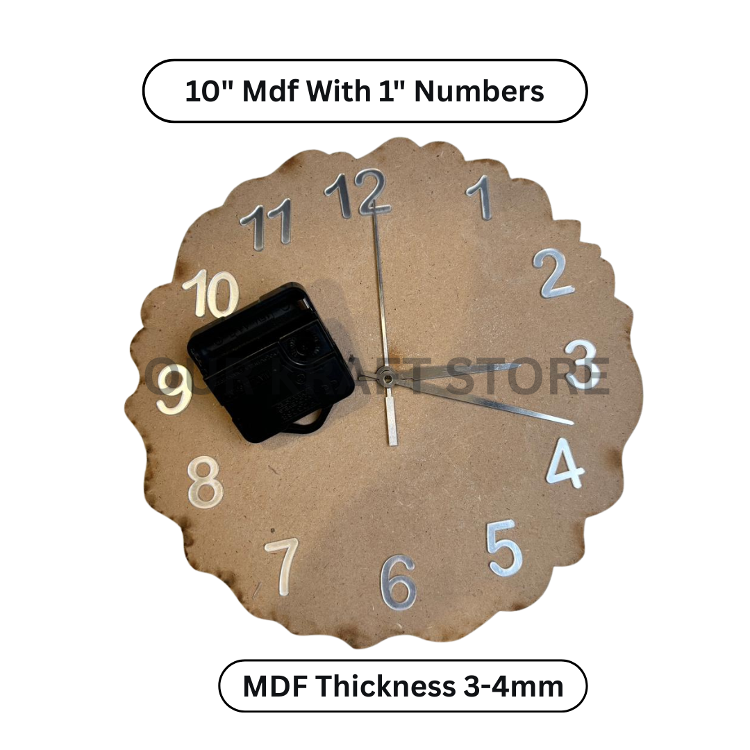 Mdf Clock Set With Numbers