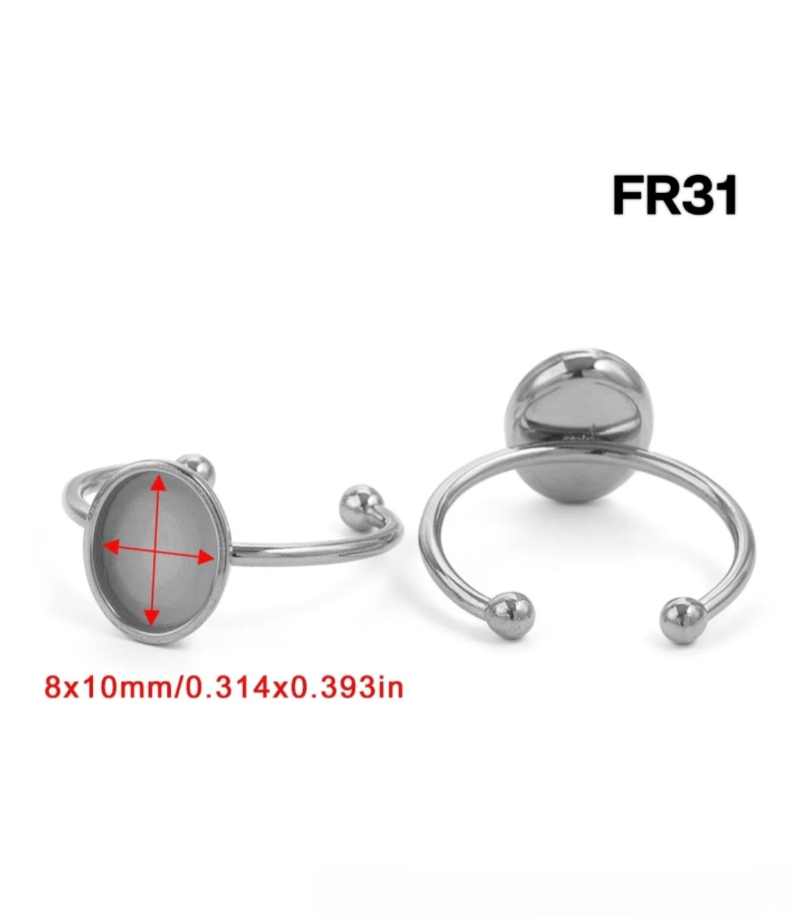 Anti turnish Ring Bazel In Silver