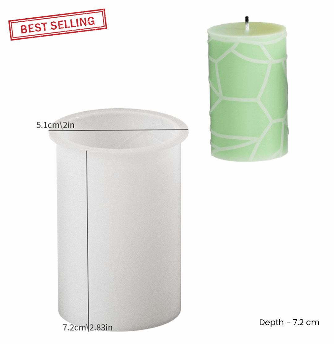 Cylindrical Texture Candle Mold