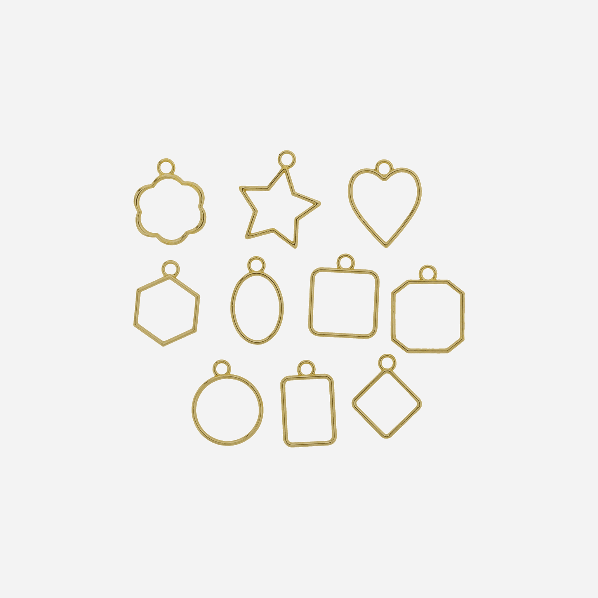 Gold MIni Pendent Bezels