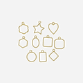 Gold MIni Pendent Bezels