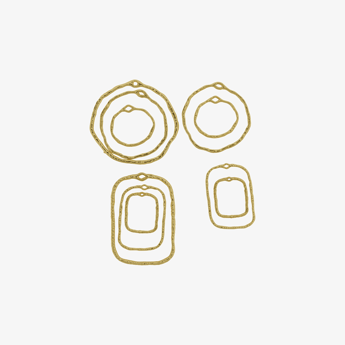 Gold Irregular Bezels set of 10