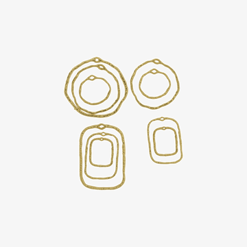 Gold Irregular Bezels set of 10
