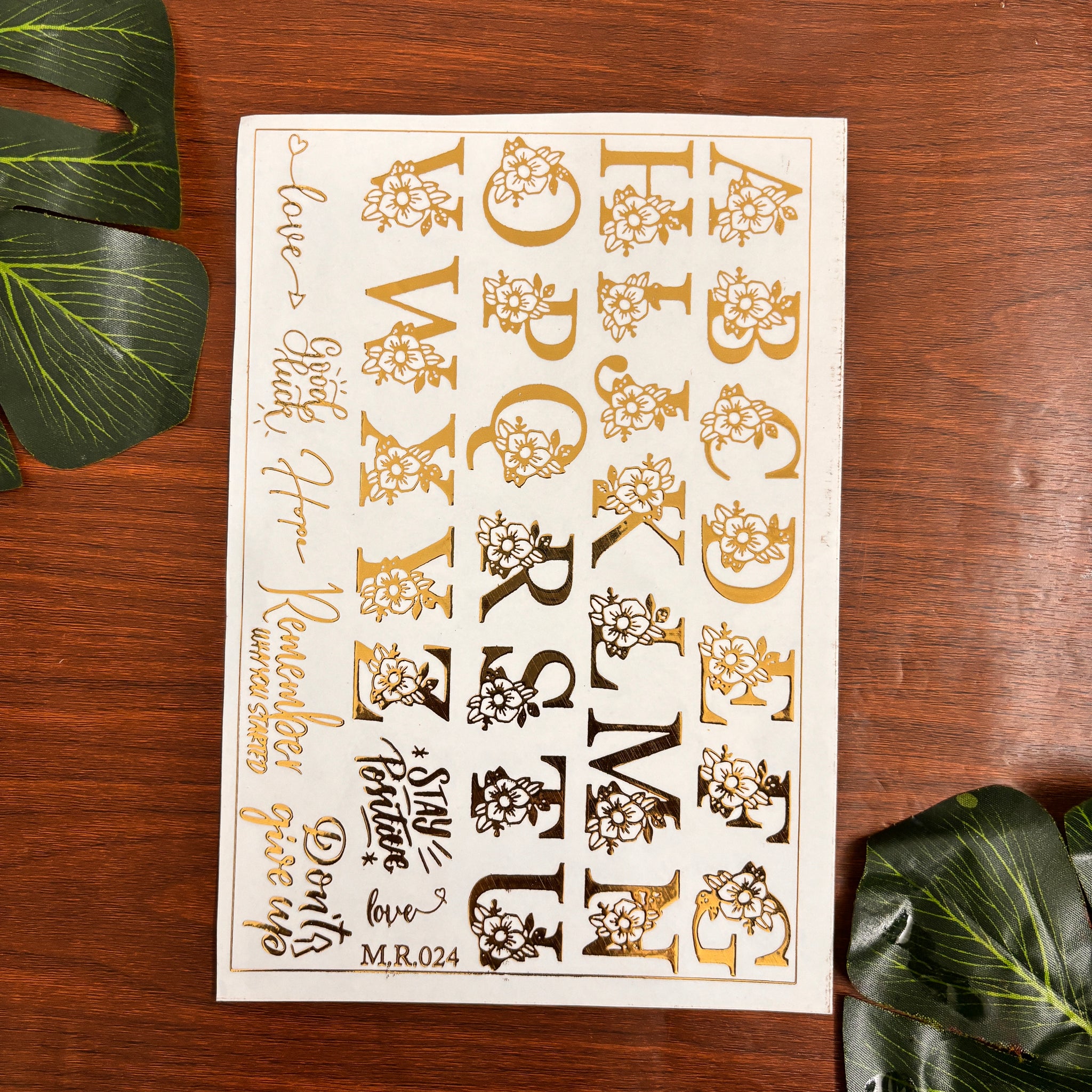 Alphabet Emboss Sheet