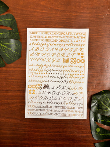 Alphabet  Emboss Sheet