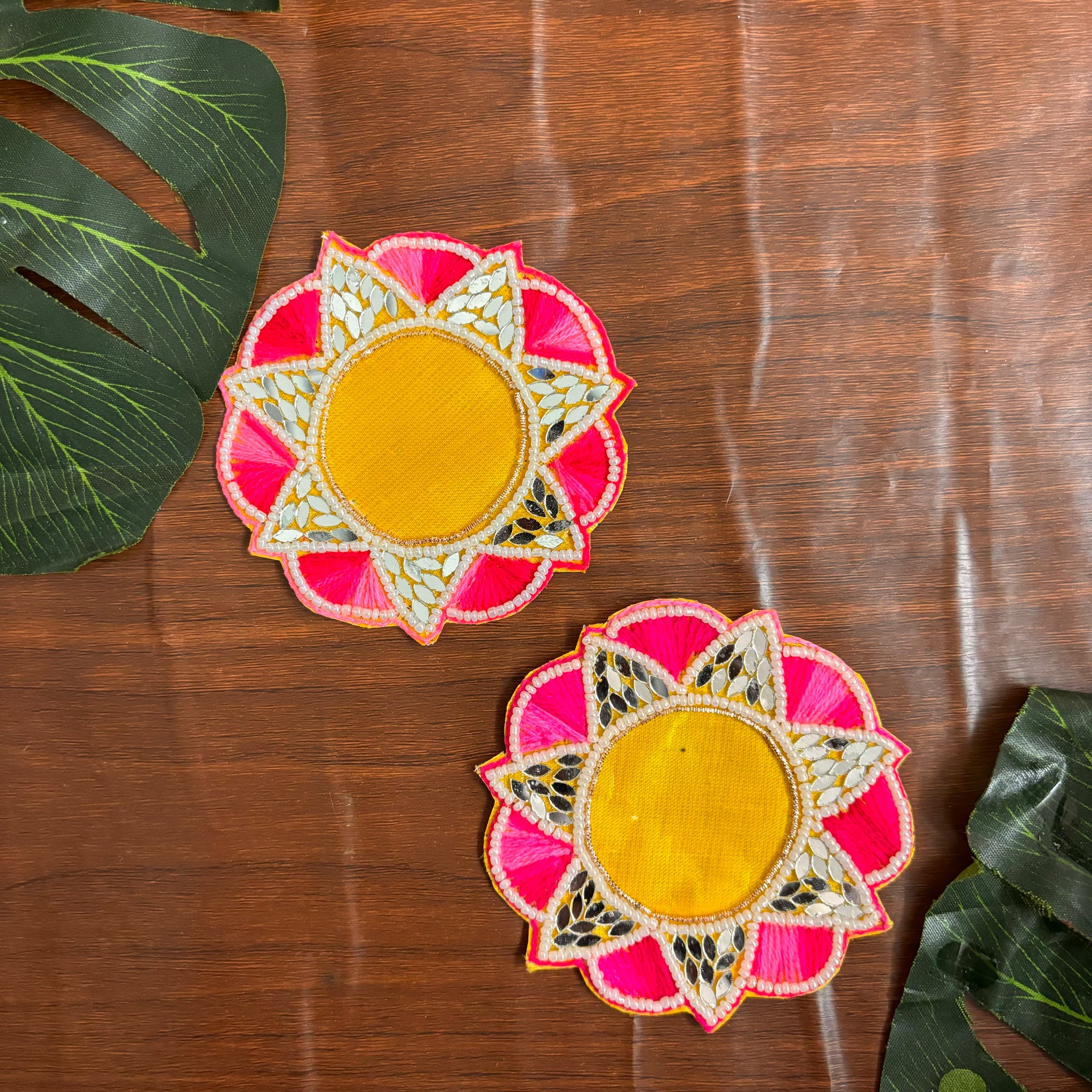 Flower Tea-Light Base patch  (pair)