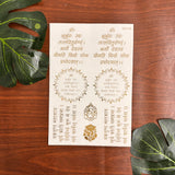 Mantra Embossed Stickers