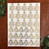 Ganeshji & Mantra Metal Stickers