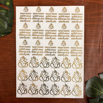 Ganeshji & Mantra Metal Stickers