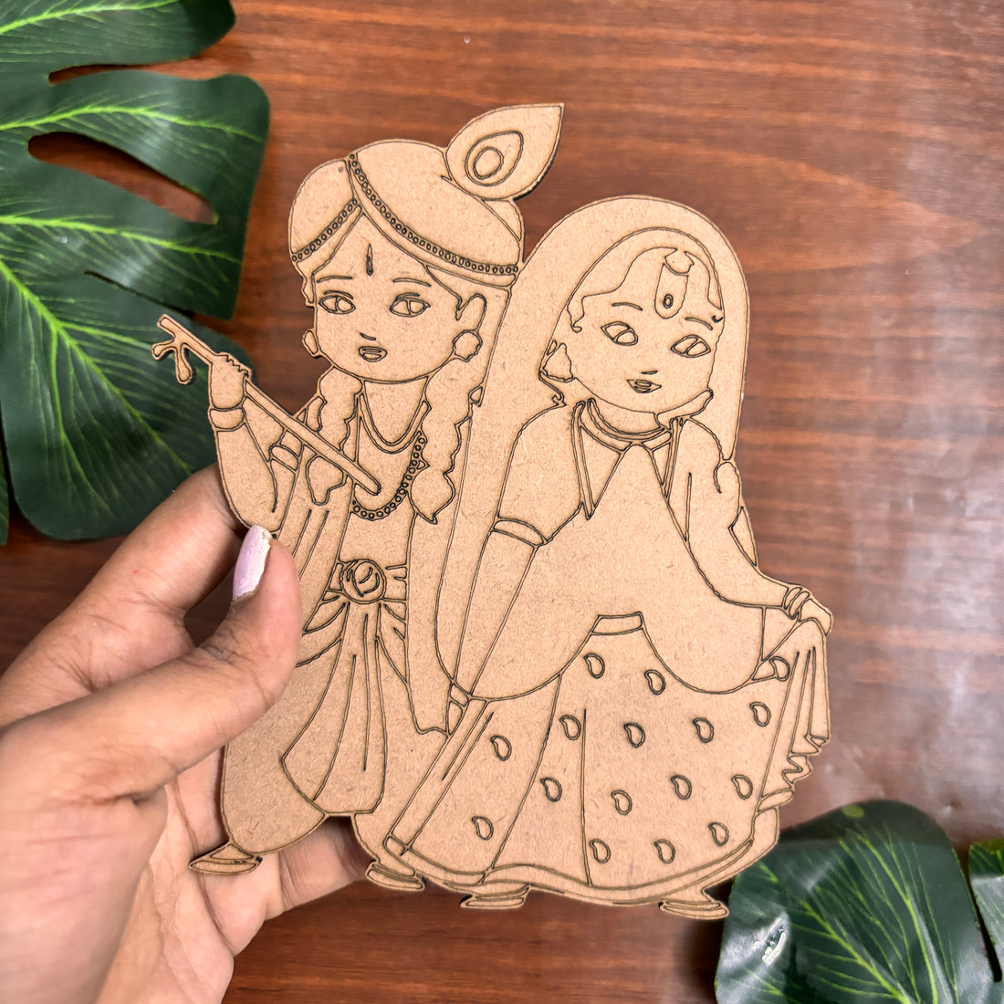 Radha Krishna Mdf Cutout