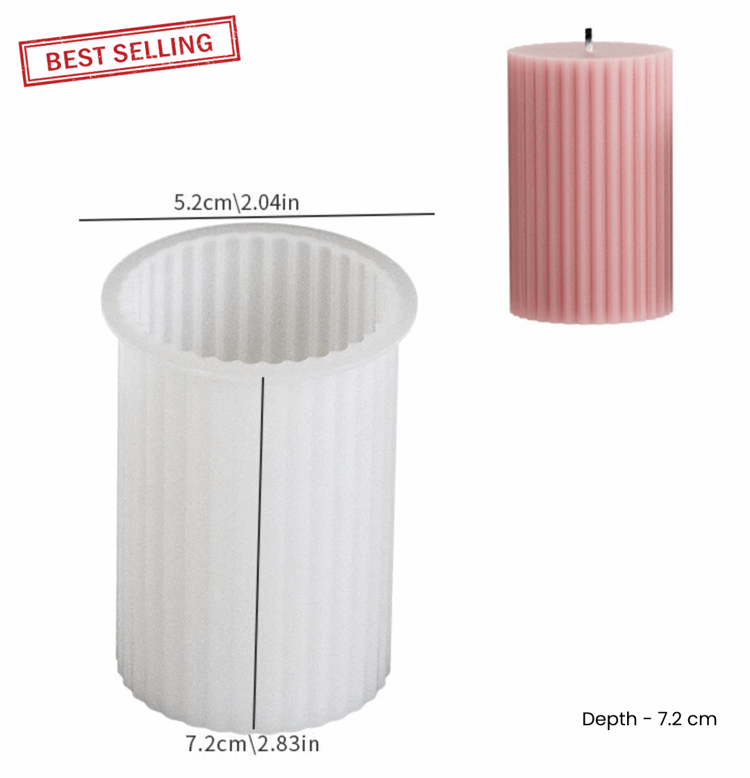 Striped Candle Mold