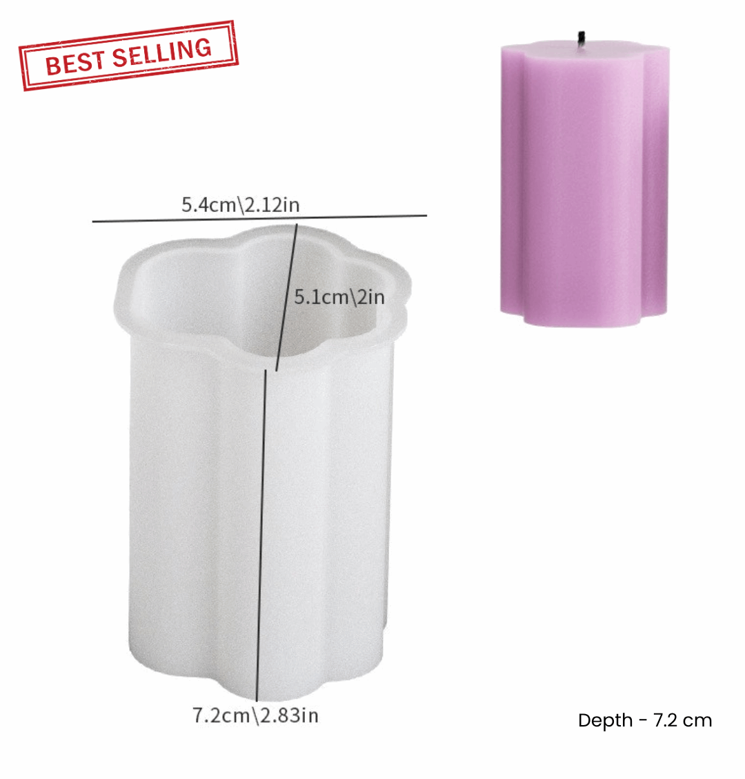 Lace Pillar Candle Mold for Resin