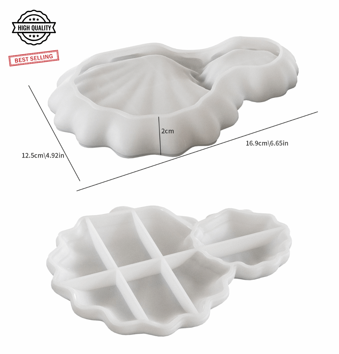 Dual Arabian Sea Shell Tray Mould