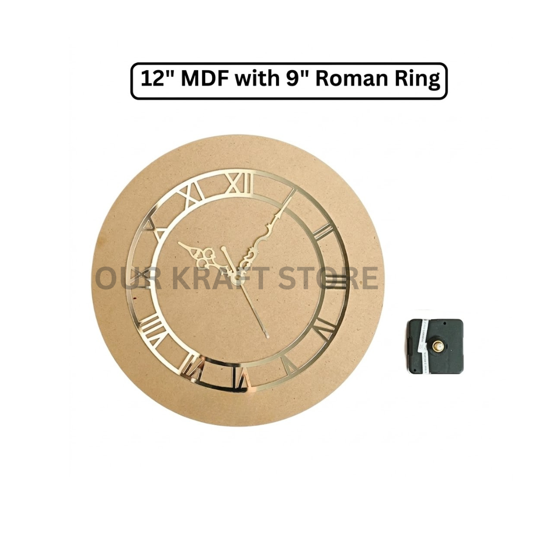 12 Inch Roman Ring Clock Set