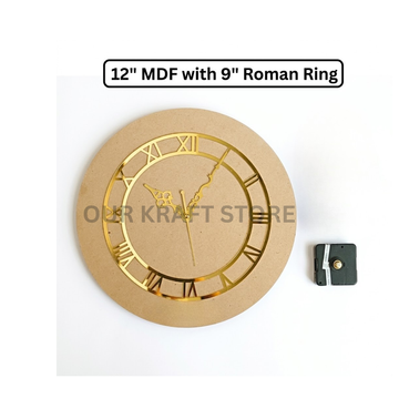 12 Inch Roman Ring Clock Set