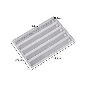 5 Cavity Rectangle bookmark Mould