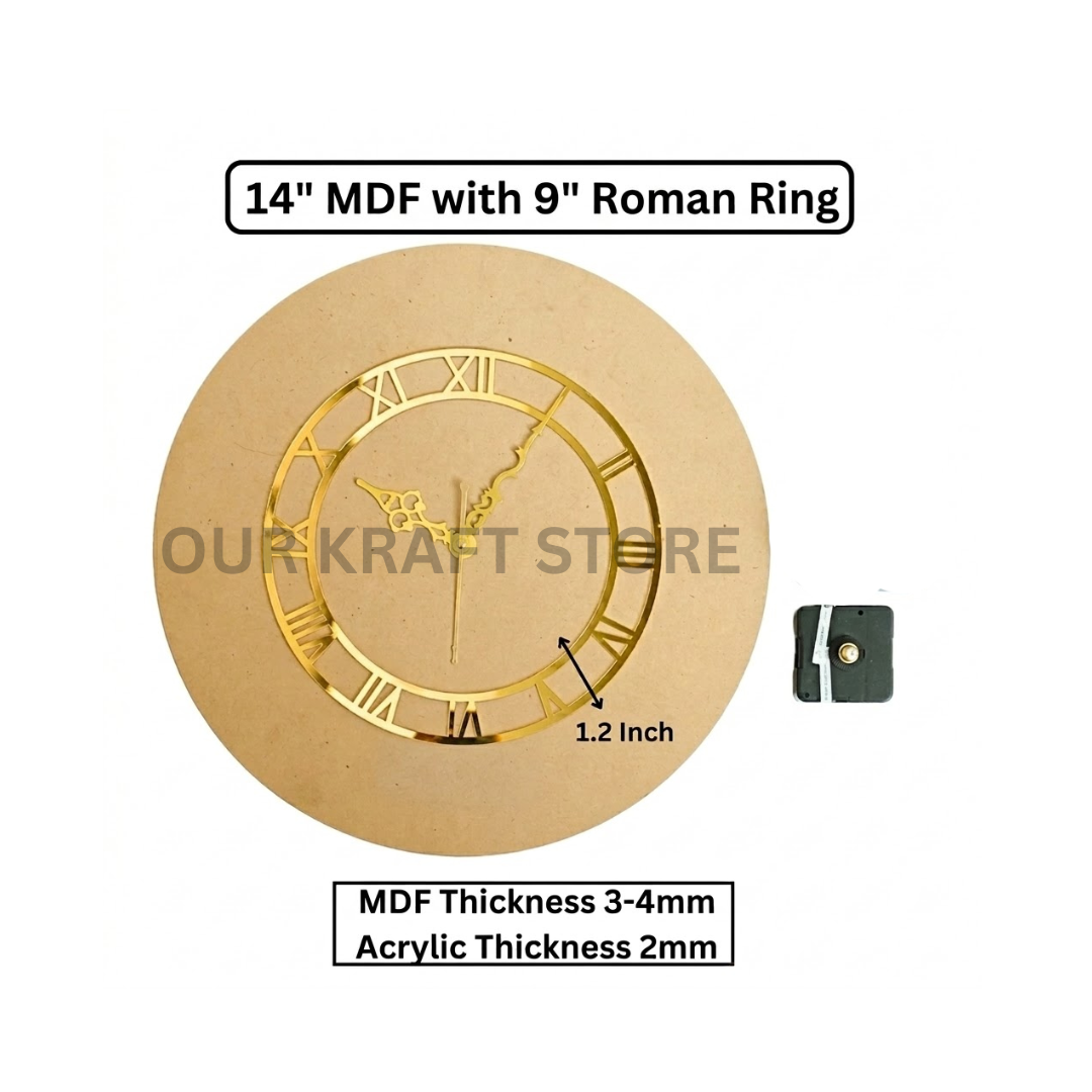 14 Inch Roman Ring Clock Set
